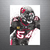 Lavonte David Tampa Bay Bucs Football Art Poster