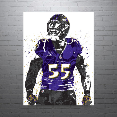 Terrell Suggs Baltimore Ravens Football Art Poster