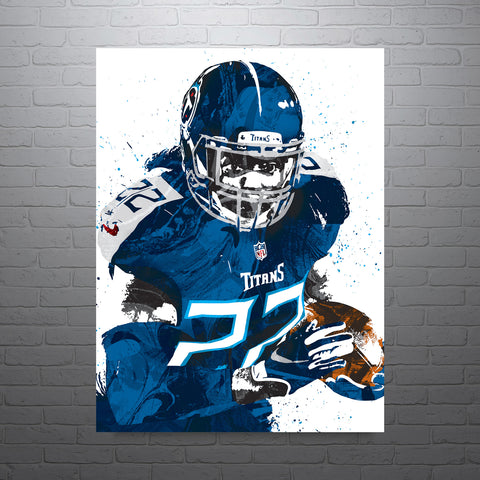 Derrick Henry Tennessee Titans Football Art Poster