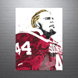 Brian Bosworth Oklahoma Sooners NCAA College Art Poster