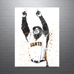 Barry Bonds San Francisco Giants Baseball Art Poster