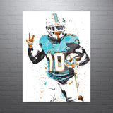 Tyreek Hill Miami Dolphins Football Art Poster