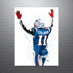 Julian Edelman New England Patriots Football Art Poster