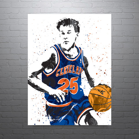 Mark Price Cleveland Cavaliers Basketball Art Poster