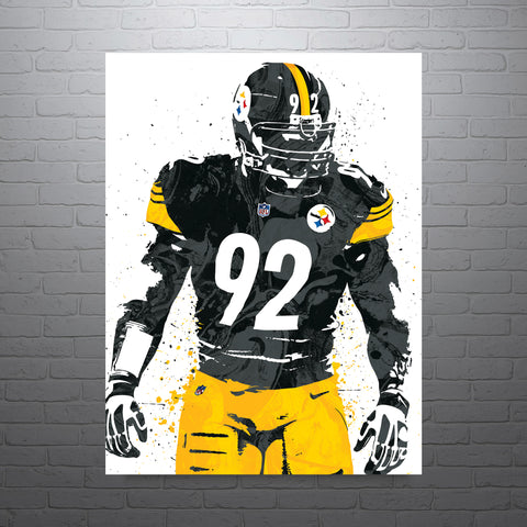 James Harrison Pittsburgh Steelers Football Art Poster