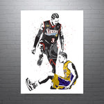 Allen Iverson Step Over Philadelphia 76ers Basketball Art Poster