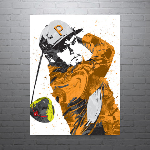 Rickie Fowler Golf Art Poster