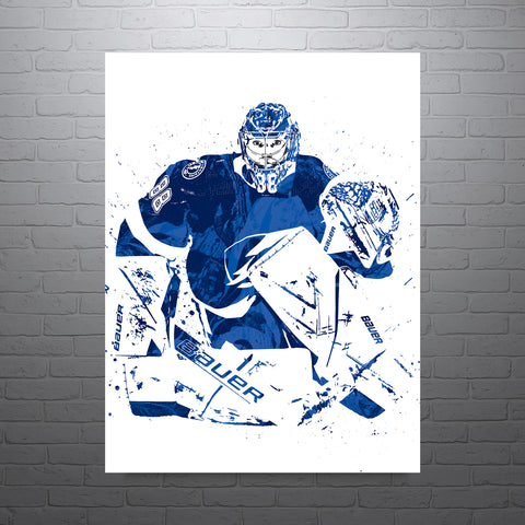 Andrei Vasilevskiy Tampa Bay Lightning Hockey Art Poster