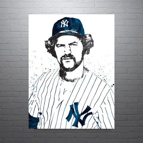 Thurman Munson New York Yankees Baseball Art Poster