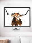 Texas Longhorns Bevo NCAA College Art Poster