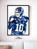 Eli Manning New York Giants Football Art Poster