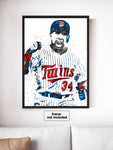 Kirby Puckett Minnesota Twins Baseball Art Poster