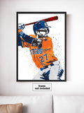 Jose Altuve Houston Astros Baseball Art Poster