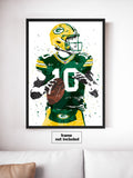 Jordan Love Green Bay Packers Football Art Poster