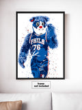 Franklin Mascot Philadelphia 76ers Basketball Art Poster