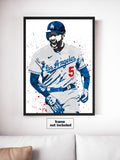 Freddie Freeman Los Angeles Dodgers Baseball Art Poster