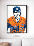 Alex Bregman Houston Astros Baseball Art Poster