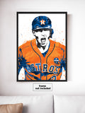 Alex Bregman Houston Astros Baseball Art Poster