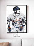 Miguel Cabrera Detroit Tigers Baseball Art Poster