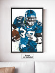 Shaun Alexander Seattle Seahawks Football Art Poster