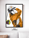 Rickie Fowler Golf Art Poster