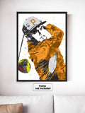 Rickie Fowler Golf Art Poster