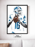 Jared Goff Detroit Lions Football Art Poster