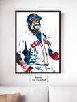 David Ortiz Boston Red Sox Baseball Art Poster