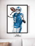 Matt Stafford Detroit Lions Football Art Poster