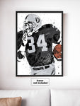 Bo Jackson Las Vegas Raiders Football Art Poster