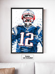 Tom Brady New England Patriots Football Art Poster