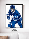 Auston Matthews Toronto Maple Leafs Hockey Art Poster