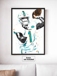 Tua Tagovailoa Miami Dolphins Football Art Poster