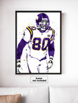 Cris Carter Minnesota Vikings Football Art Poster