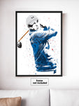 Jordan Spieth Golf Art Poster