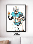 Tyreek Hill Miami Dolphins Football Art Poster