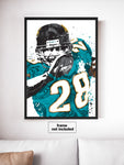 Fred Taylor Jacksonville Jaguars Football Art Poster