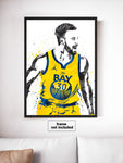 Stephen Curry The Bay Golden State Warriors Basketball Art Poster