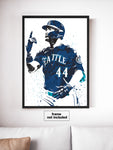 Julio Rodríguez Home Run Seattle Mariners Baseball Art Poster