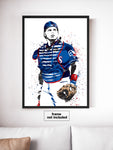 Ivan Pudge Rodriguez Texas Rangers Baseball Art Poster