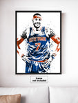 Carmelo Anthony New York Knicks Basketball Art Poster