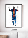 Lionel Messi Goal FC Barcelona Soccer Futbol Art Poster