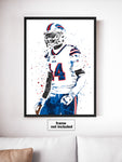 Stefon Diggs Buffalo Bills Football Art Poster