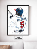 Freddie Freeman Atlanta Braves Baseball Art Poster