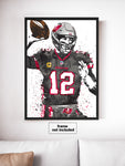 Tom Brady Tampa Bay Bucs Football Art Poster