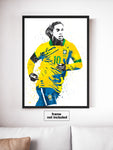 Ronaldinho Brazil Soccer Futbol Art Poster