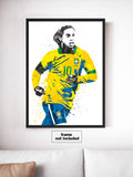 Ronaldinho Brazil Soccer Futbol Art Poster