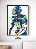 DK Metcalf Seattle Seahawks Football Art Poster