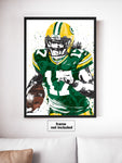 Davante Adams Green Bay Packers Football Art Poster