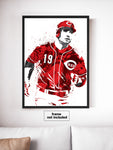 Joey Votto Cincinnati Reds Baseball Art Poster